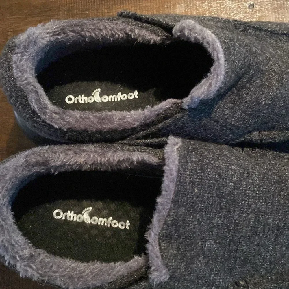 OrthoComfoot Mens Slippers Arch Support Plantar Fasciitis Orthopedic House